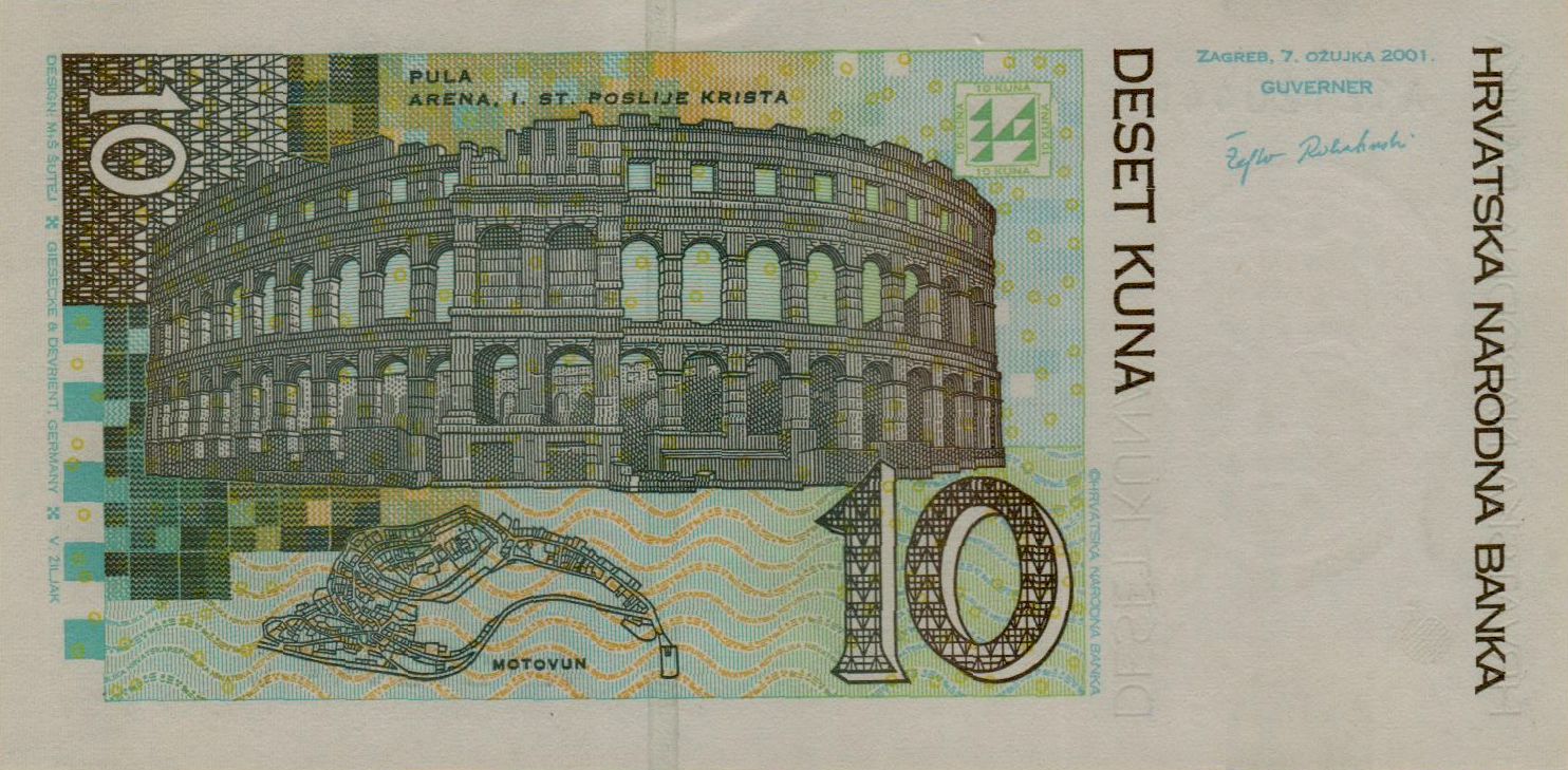 Croatia 10 2001 UNC P-38/a